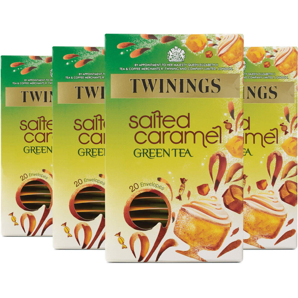 Twinings Salted Caramel Green Tea, 80 Envelopes (Multipack of 4 x 20 Envelopes)