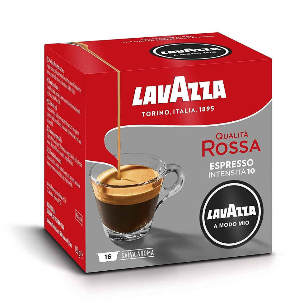 Lavazza A Modo Mio Qualita Rossa , 36 Coffee Capsules, with Chocolate and Dried Fruit Notes, Arabica and Robusta, Intensity 10-13, Medium Roasting, 1