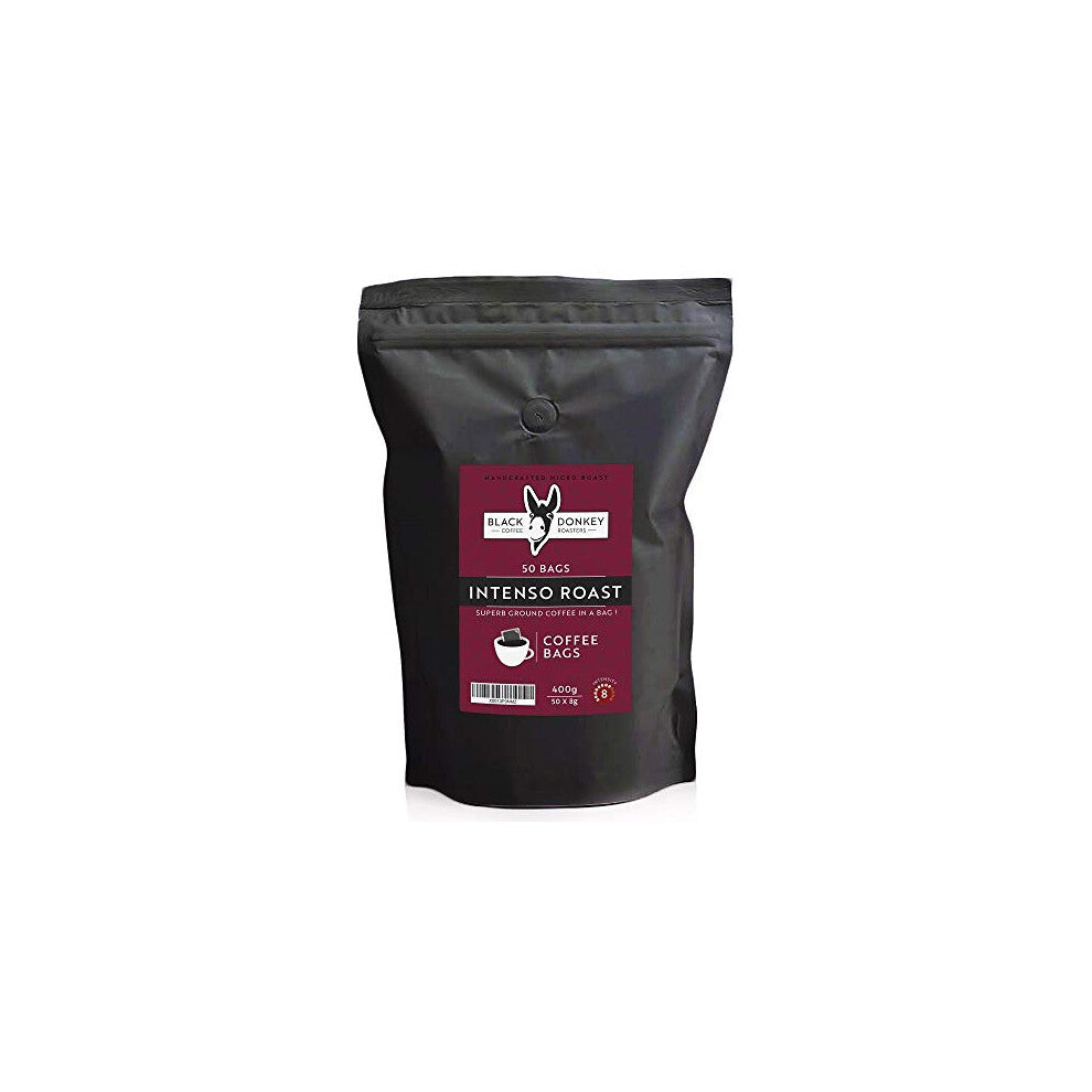 Black Donkey Coffee Roasters | 50 Coffee Bags | Intenso Roast