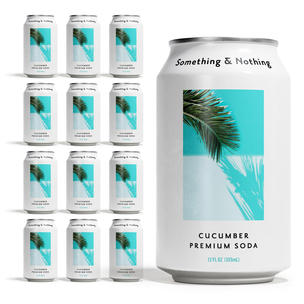 Something & Nothing Premium Soda- Lightly Carbonated, Full Flavoured with Added Grape & Lemon Juice | Vegan & Low Calorie Soda | 330ml Cans, Pack of