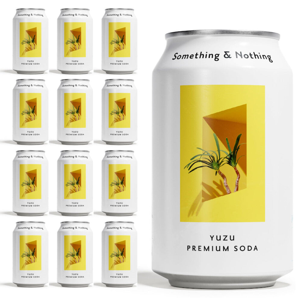 Something & Nothing Premium Soda - Lightly Carbonated, Full Flavoured with Added Grape & Lemon Juice | Vegan & Low Calorie Soda | 330ml Cans, Pack of