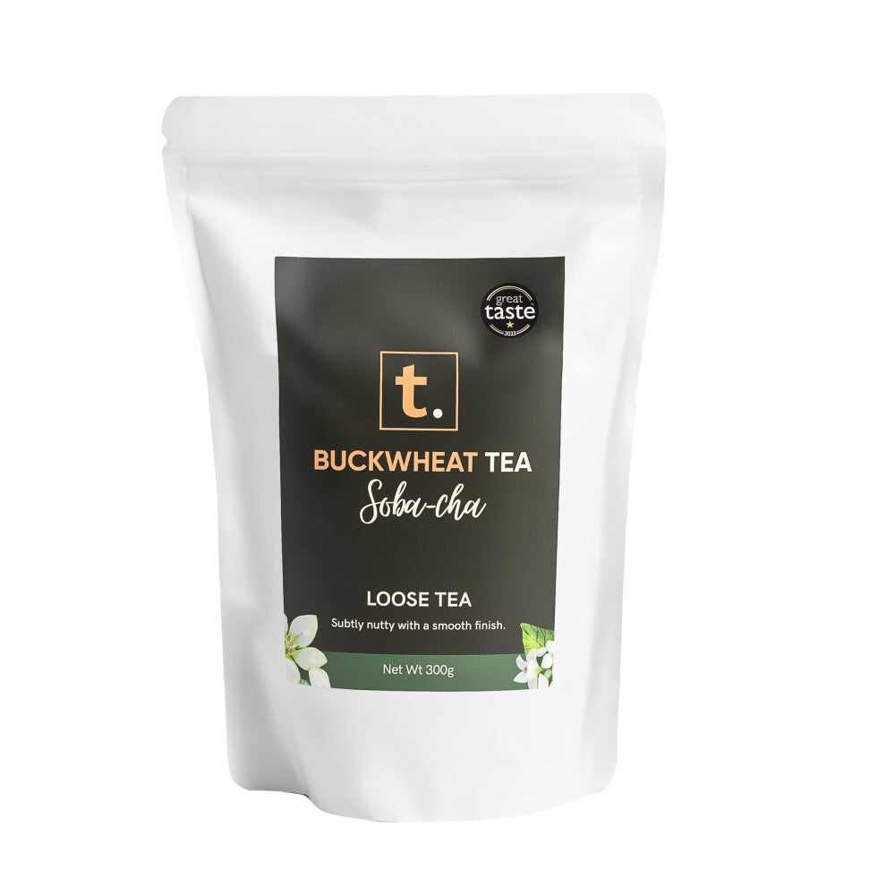 T. Buckwheat Tea (Loose Tea 300g) | Soba-cha | Good for Digestion, Calming, Antioxidant-rich | Suitable for Pregnancy | 100% Roasted Tartary Buckwheat