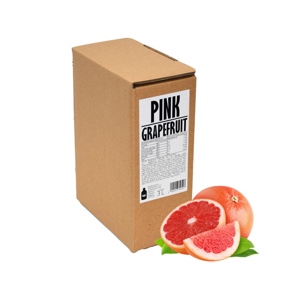 PRESSUICE Fresh Pink Grapefruit Juice not from concentrate | 1 carton 3 liters Fruit Juices NFC | Pressed Grapefruit Semi Sweet Drink | No added Sugar