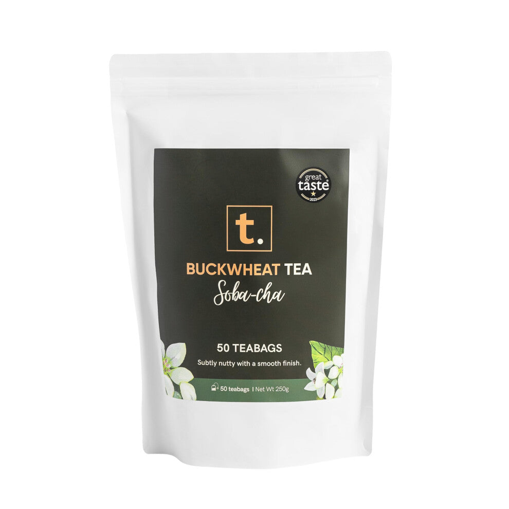 T. Buckwheat Tea (Teabags) | Soba-cha | Good for Digestion, Calming, Antioxidant-rich | Suitable for Pregnancy | 100% Roasted Tartary Buckwheat |