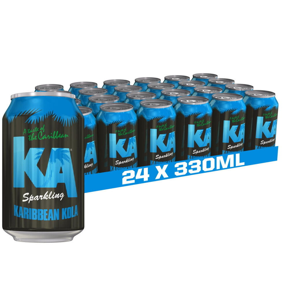 KA Caribbean Kola Fizzy Drinks - Traditional & Authentic Caribbean Jamaican Style Sparkling Drink - Soft Drinks Multipack - Caribbean Kola Soda Drinks