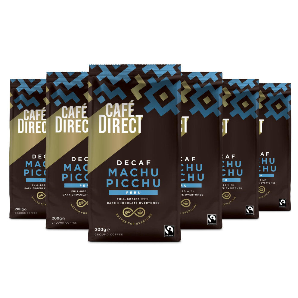 Caf?direct Decaf Machu Picchu Fairtrade Ground Coffee 200 g (Pack of 6)