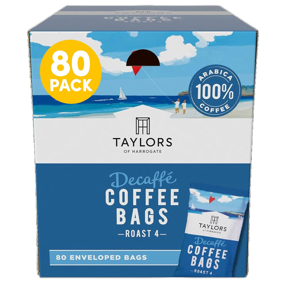 Taylors of Harrogate Decaffe Coffee Bags, 80 Enveloped Bags