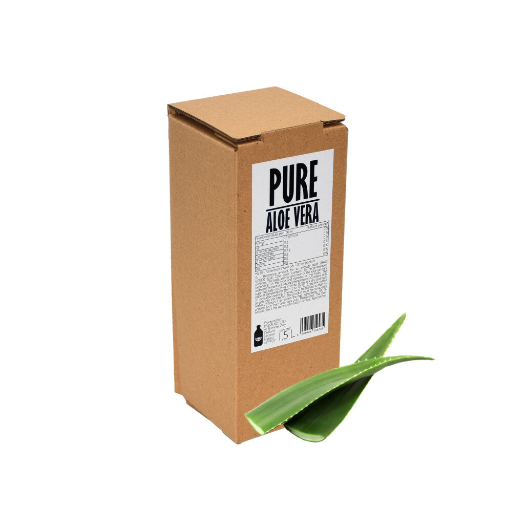 PRESSUICE Fresh Aloe Vera Juice not from concentrate | 1 carton 1.5 liters Vege Juices NFC | Pressed Aloe Vera Semi Sweet Drink | No added Sugar |