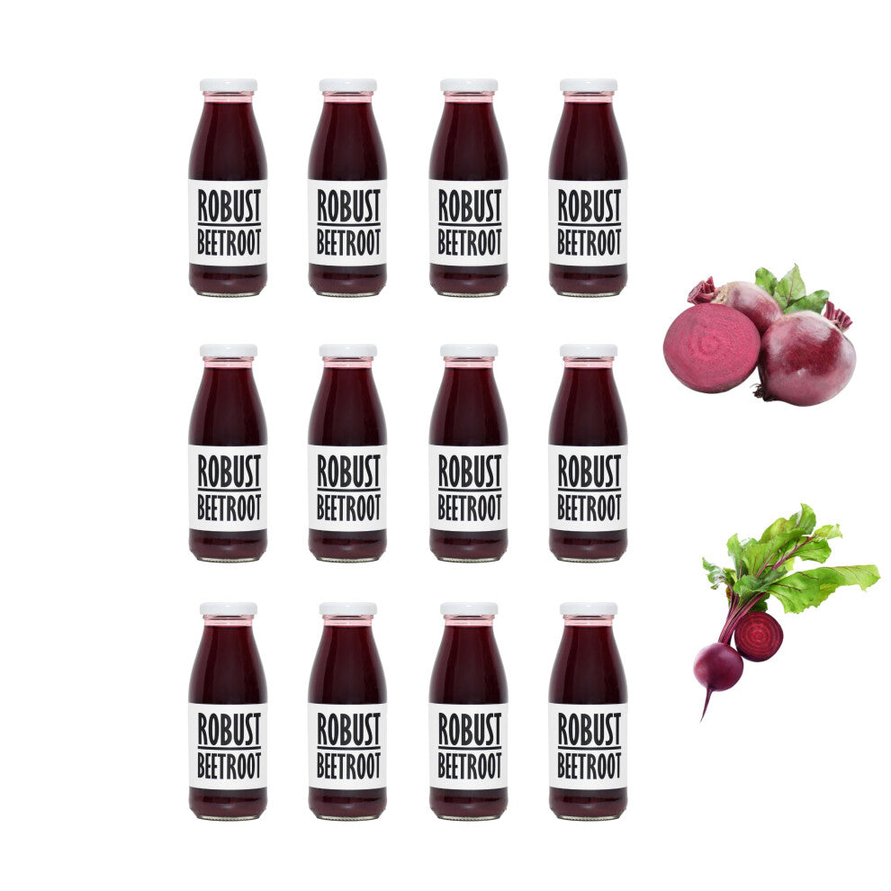 PRESSUICE Fresh Robust Beetroot Juice - 12 bottles pack x 250 ml Vege Juices NFC Not from Concentrate - Pressed Beetroot Semi Sweet Drink - No added