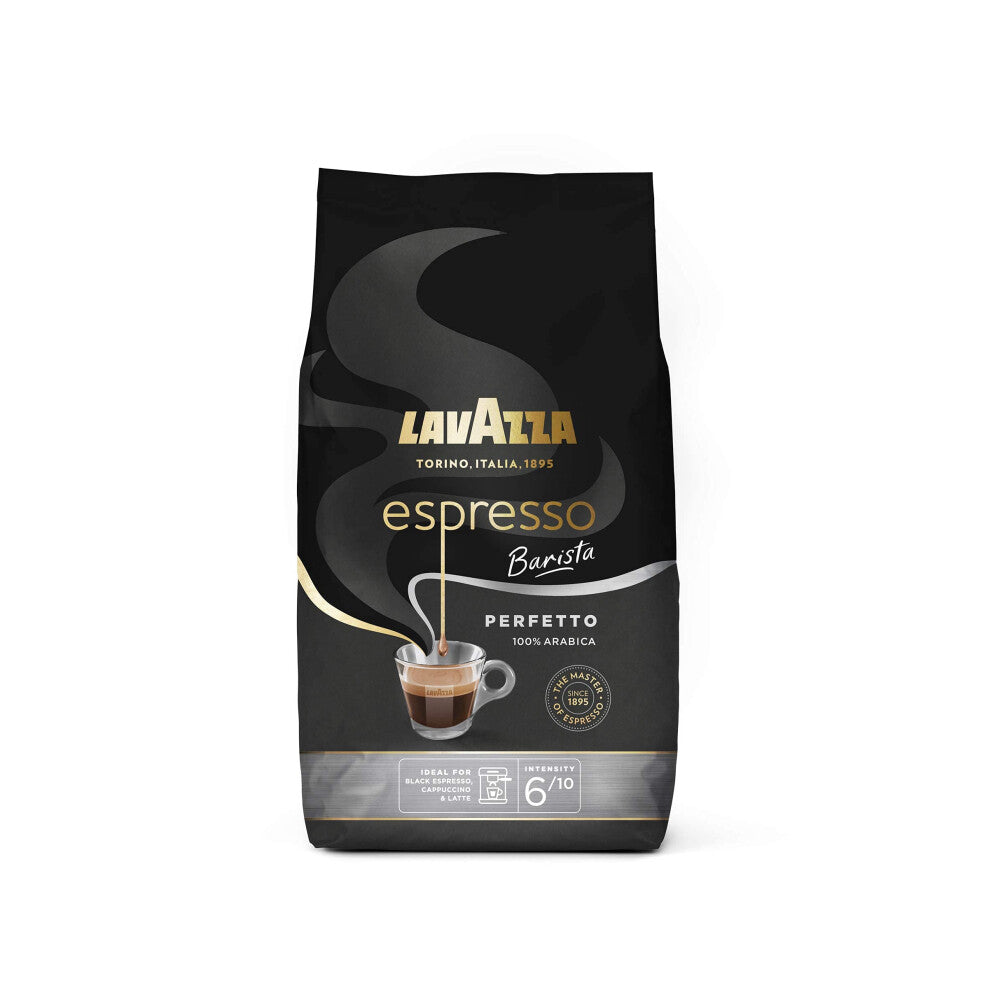 Lavazza Barista Perfetto, Arabica and Robusta Drum Roast Coffee Beans, Pack of 1kg