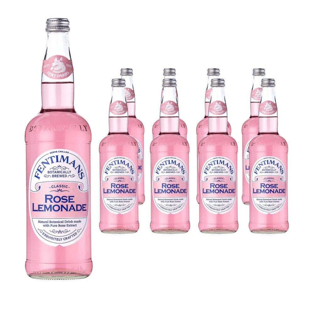 Fentimans Rose Lemonade - Botanically Brewed Lemonade made with Lemon Juice - Exquisitely Crafted & Refreshing Soft Drinks - Gluten-Free and Vegan