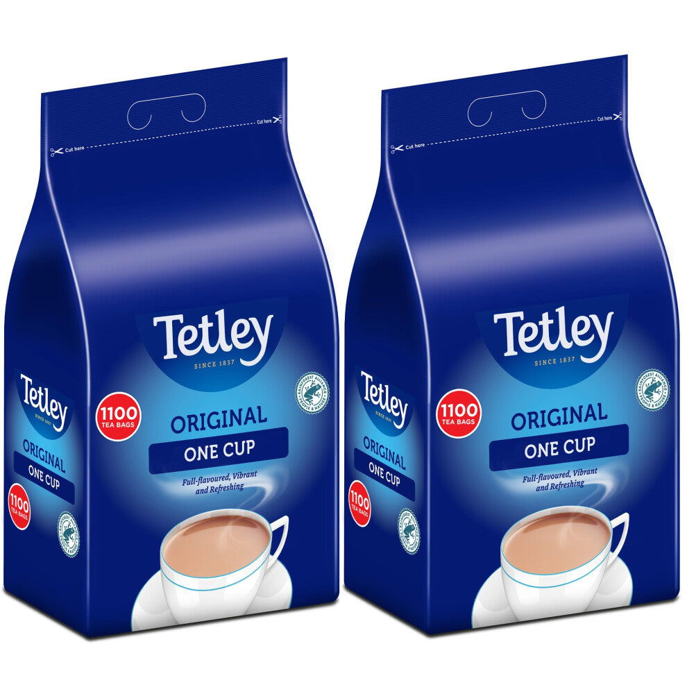 Tetley Original One Cup Black Tea Bags Case of 2 x 1100 Teabags