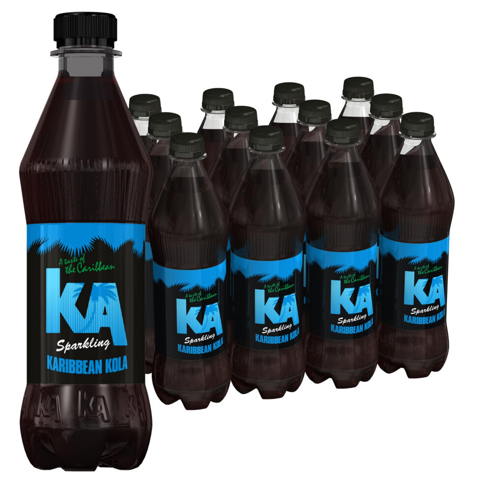 KA Caribbean Kola Fizzy Drinks - Traditional & Authentic Caribbean Jamaican Style Sparkling Drink - Soft Drinks Multipack - Caribbean Kola Soda Drinks