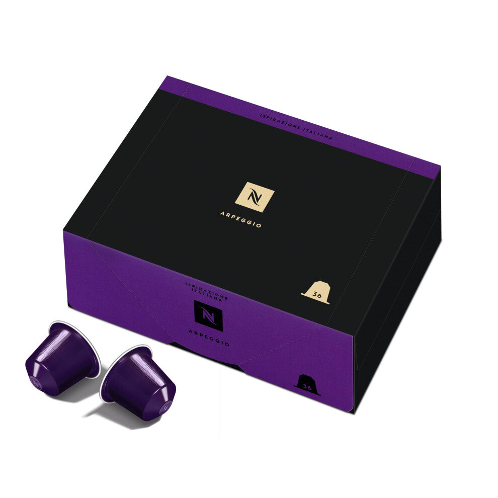 Nespresso Original Coffee Pods - 36 Inspiranzione Arpeggio Capsules for Nespresso Machines. Make Espressos, Cappuccino and Macchiato at home. A short