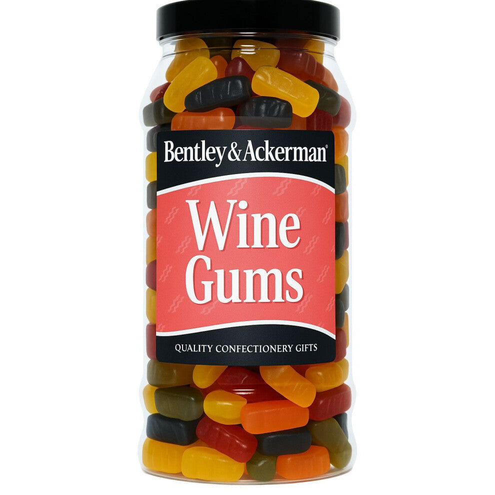 Wine Gums - (700g) Original Retro Wine Gums Sweets Gift Jar By Bentley & Ackerman's Sweet Shop.