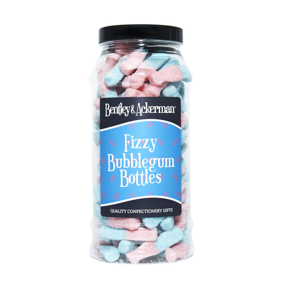 Fizzy Bubblegum Bottles Sweets - (615g) Original Retro Sweets Gift Jar By Bentley & Ackerman's Sweet Shop.