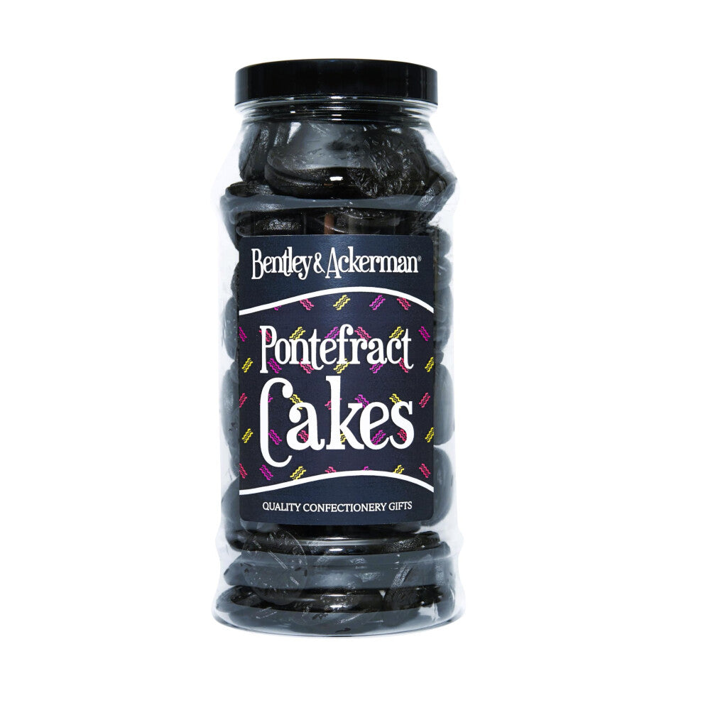 Pontefract Cakes Sweets - (600g) Original Retro Classic Liquorice Sweets Gift Jar By Bentley & Ackerman's Sweet Shop.