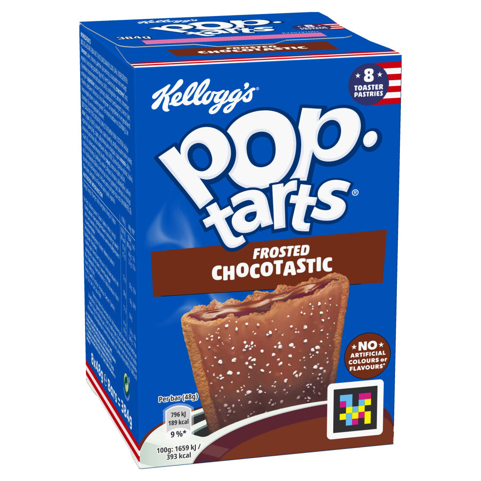 Kellogg's Pop-Tarts Frosted Choctastic Toaster Pastries Box, 8 x 48g