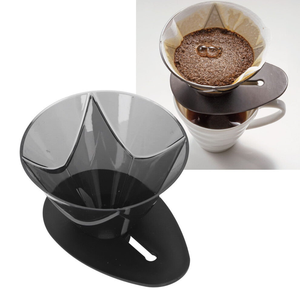 Reusable PP Pour Over Coffee Dripper – Elegant, Lightweight, 142x116x94mm