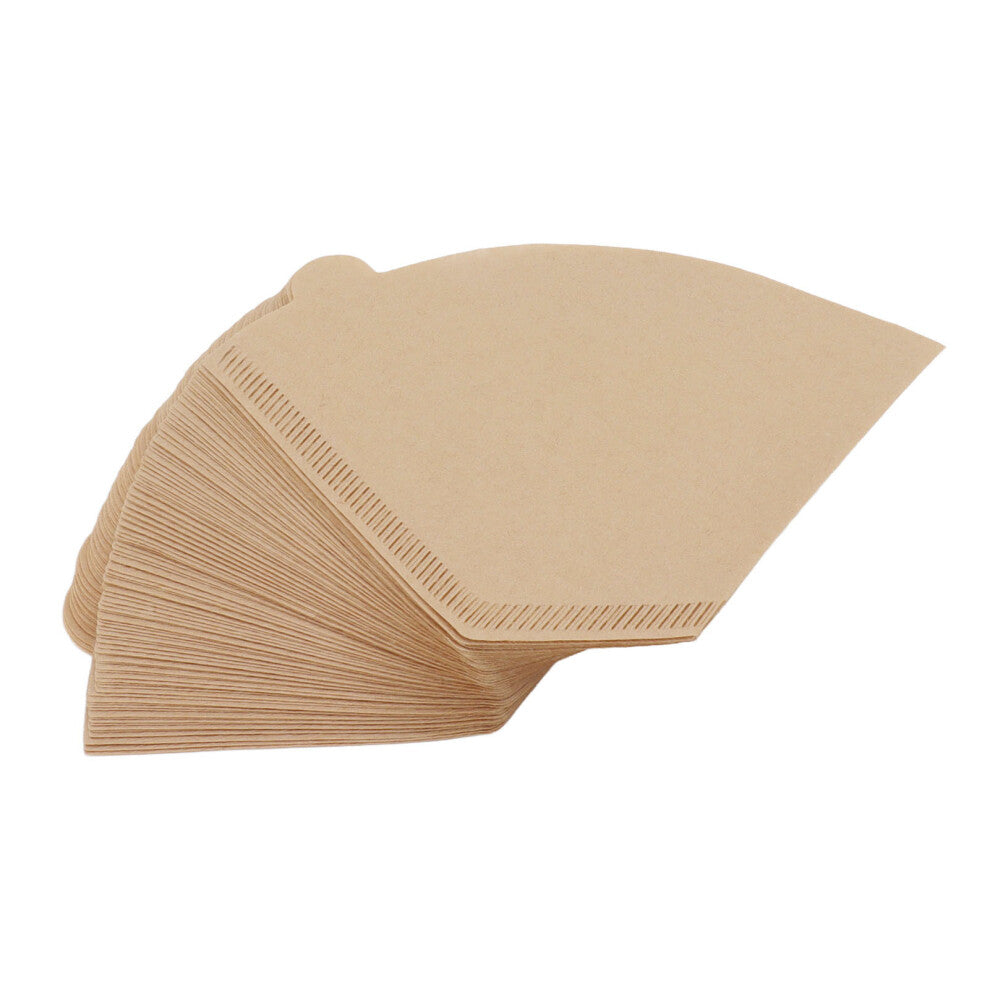 100Pcs 2 to 4 Cup Coffee Filter Fan Shaped