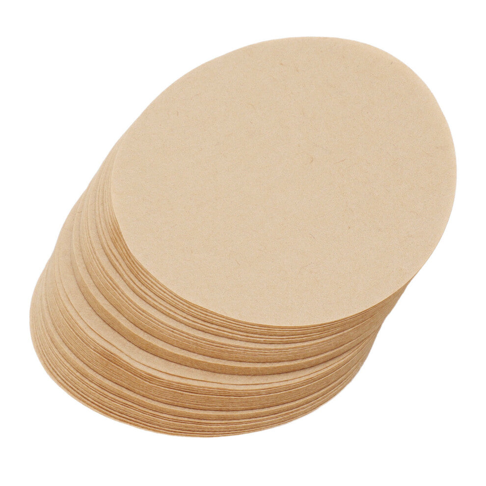 100Pcs 64mm Round Coffee Filter Unbleached Natural
