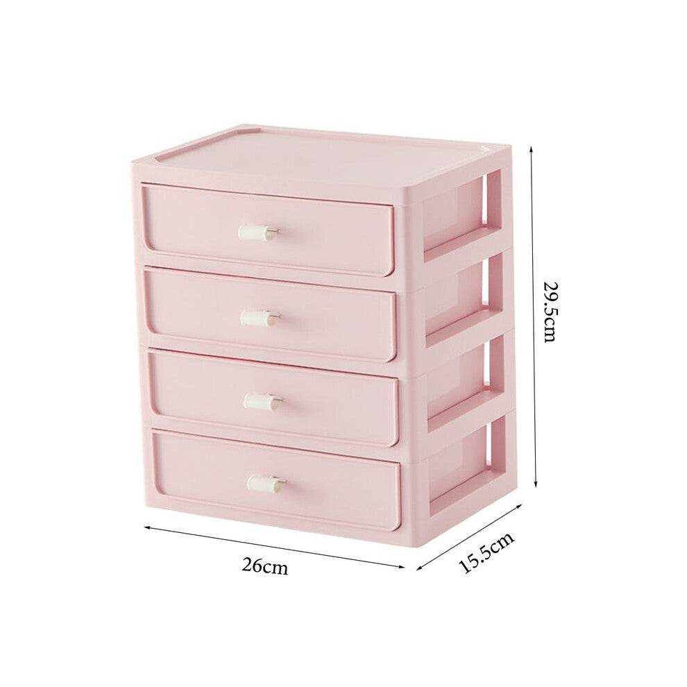 (4 Tiers (26cm W x 15.5cm D x 29.5cm H)) Lifeideas 3-4 Tiers Drawer Desktop Organizer,Office Stationery Storage Box,Makeup Storage Box,Jewelry Storage