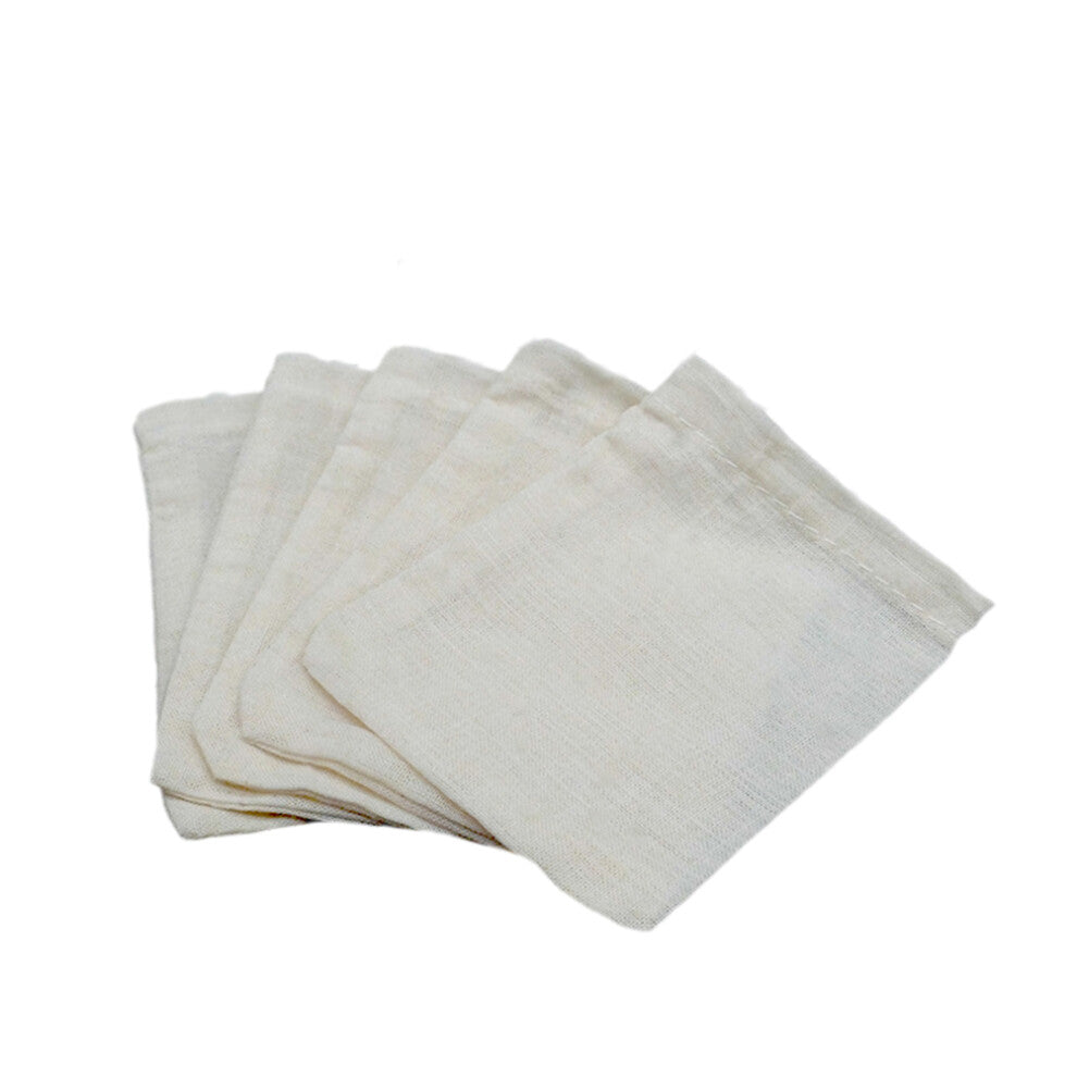 20pcs Tea Bags Dripping Water Coarse Cotton White