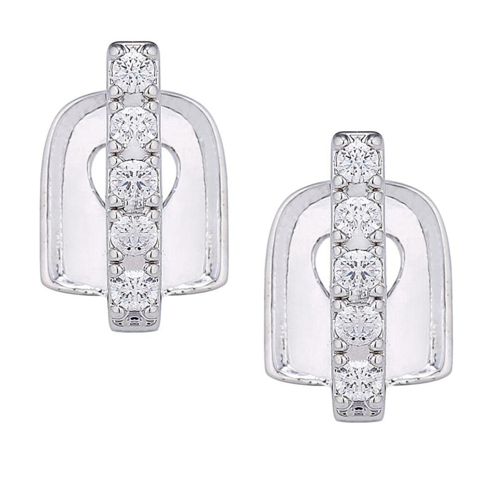 Rhinestone Bar Teeth Hip Hop Grills 18 Carat Gold Plated Cap Fang Silver for Men Women Stylish Dental Jewelry