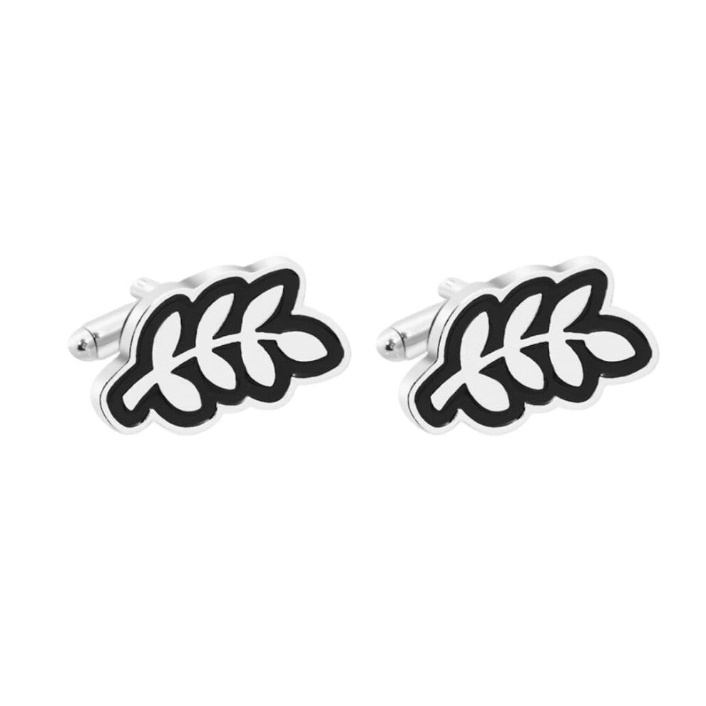 Cufflinks For Men Silver Branches 1 Pair Elegant Cufflinks For French Shirt Classic Design