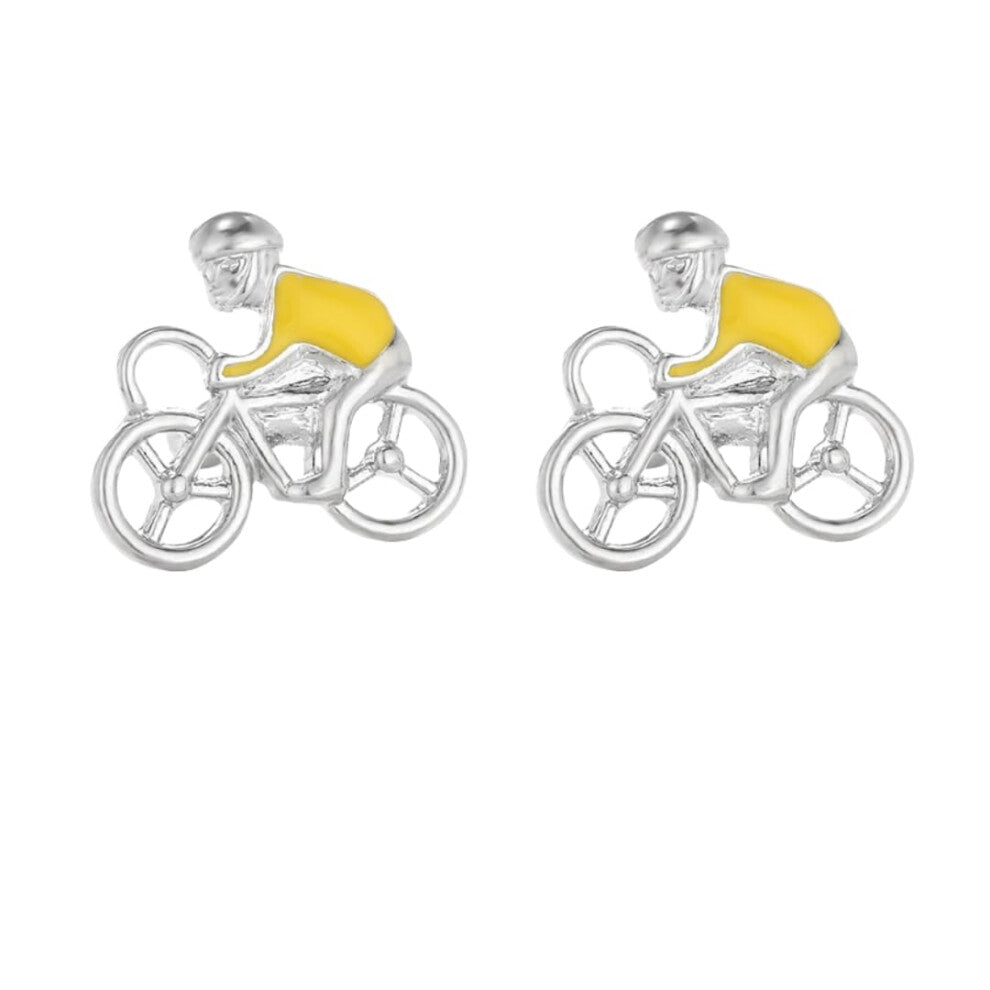 Bicycle Cufflinks For Men - 1 Pair Silver Bicycle Design Suit Accessories for French Shirts