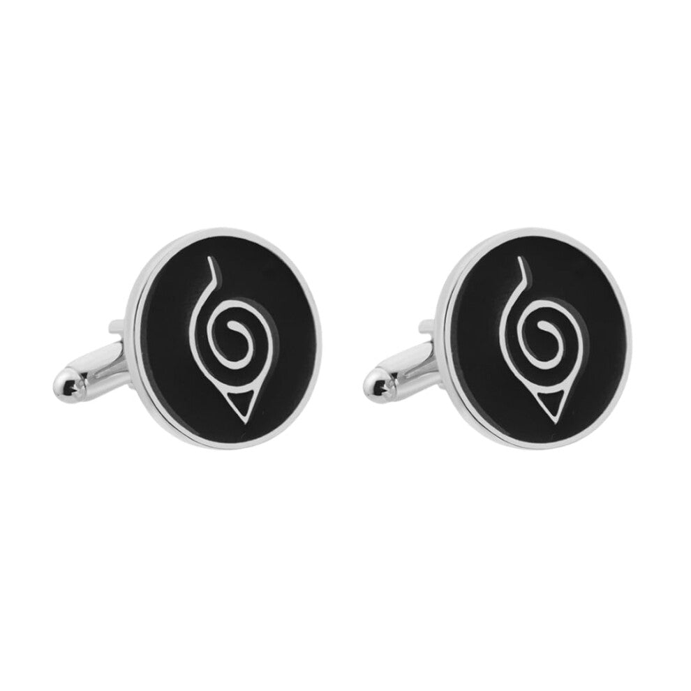 Cufflinks For Men 1 Pair Black Round Cufflinks French Shirt Suit Accessories Classic Style