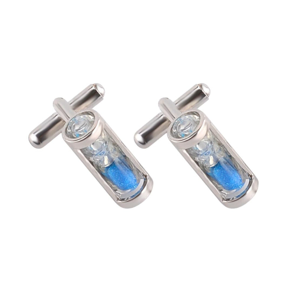 Men's Cufflinks 2 Pairs Round Hourglass Design Classic French Shirt Suit Accessories