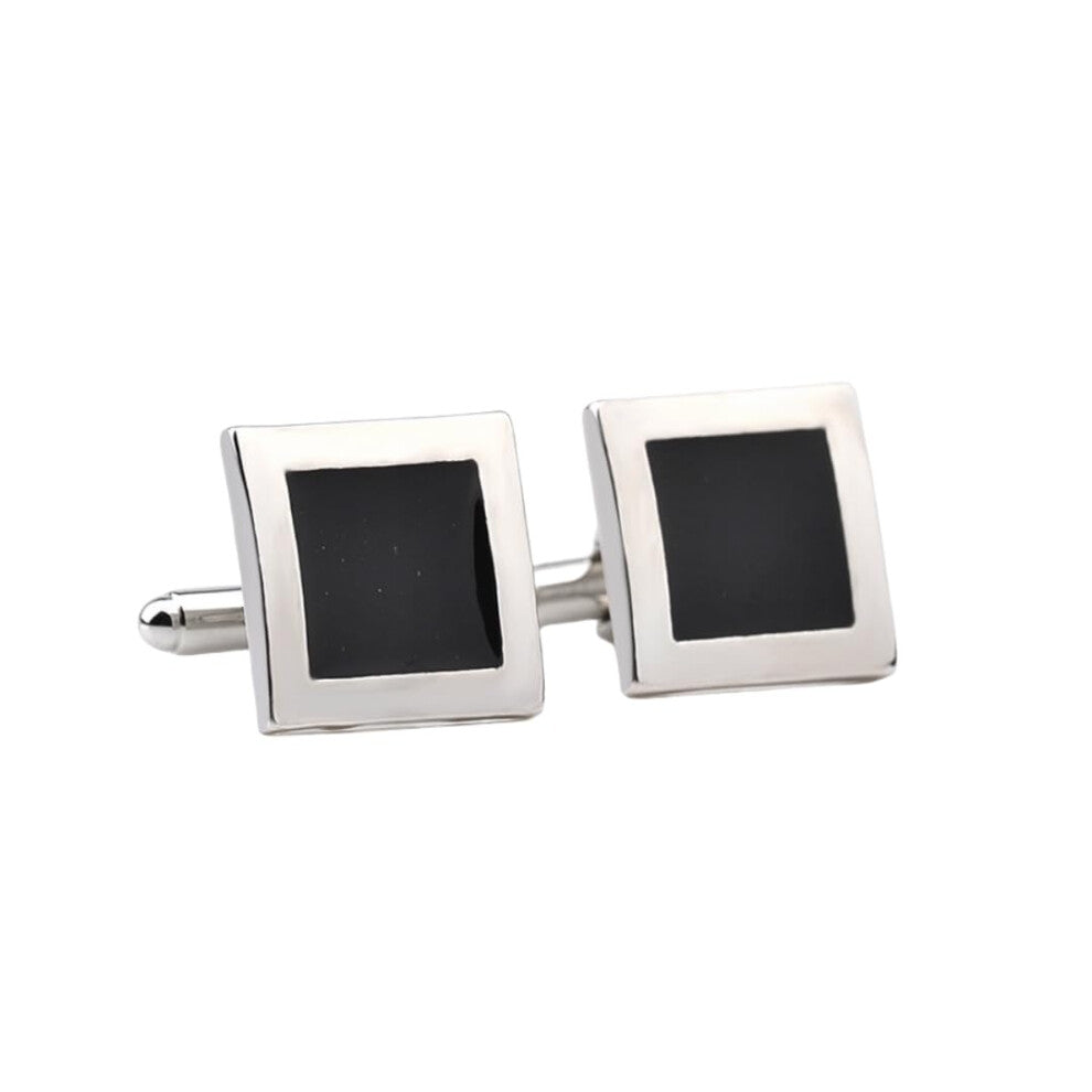 Cufflinks for Men, 1 Pair of Square Lacquered Cufflinks, Elegant Accessories for French Shirts