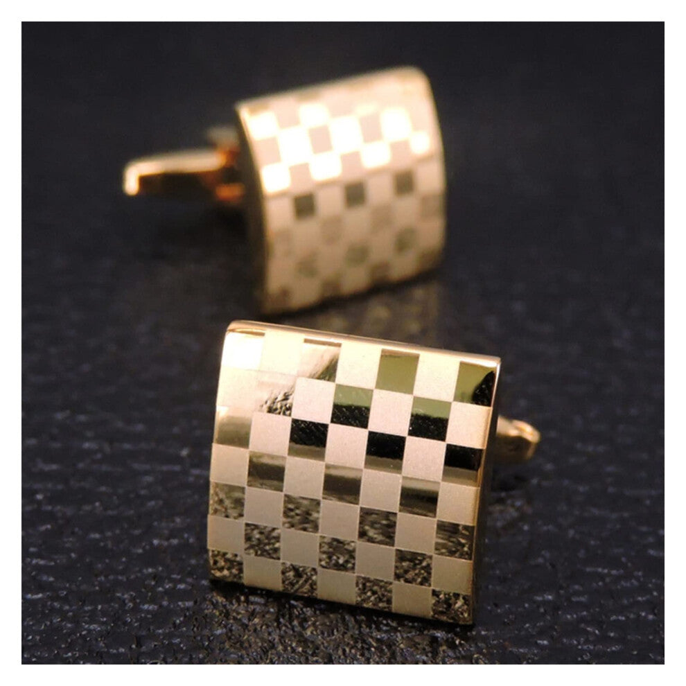 Luxury Mens Cufflinks Copper Metal Laser Engraved Novelty Cufflinks for Suits DY-18 Stylish Accessories
