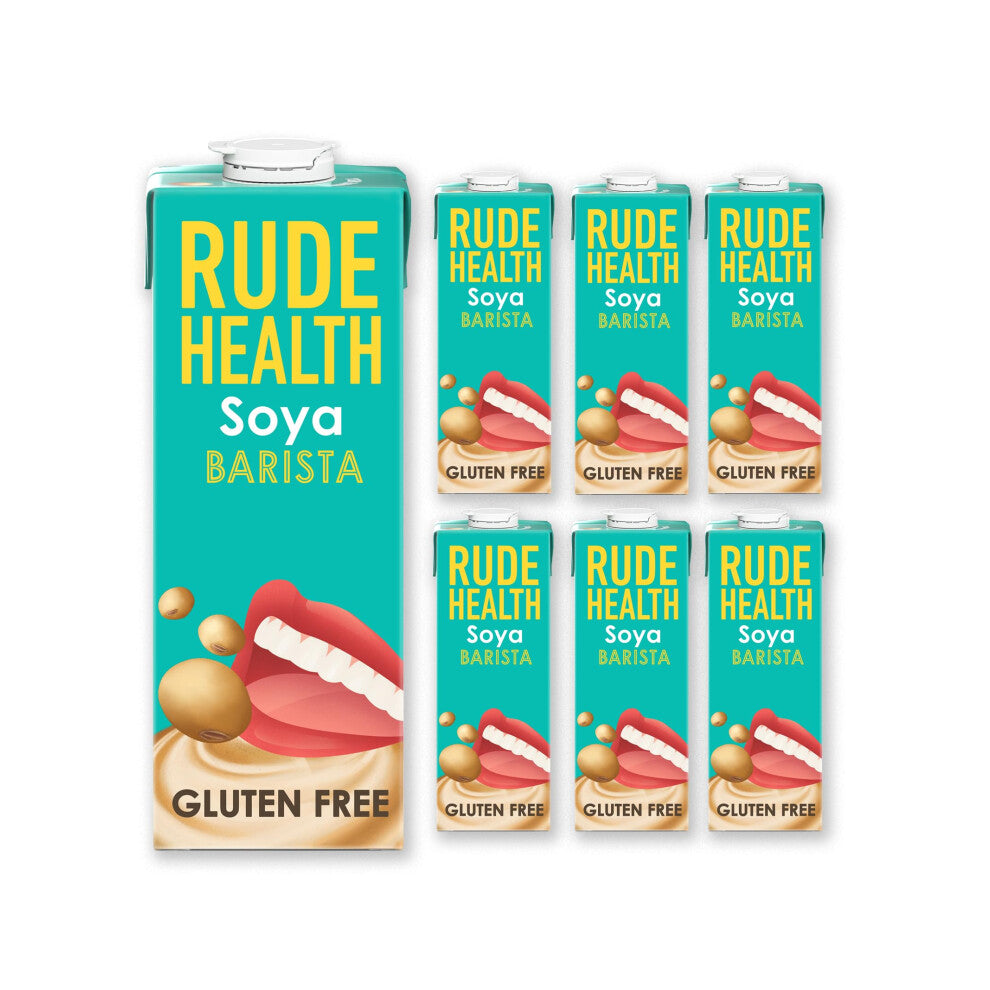Rude Health Soya Barista Drink 6 x 1 Litre, Dairy Free, No Added Sugar