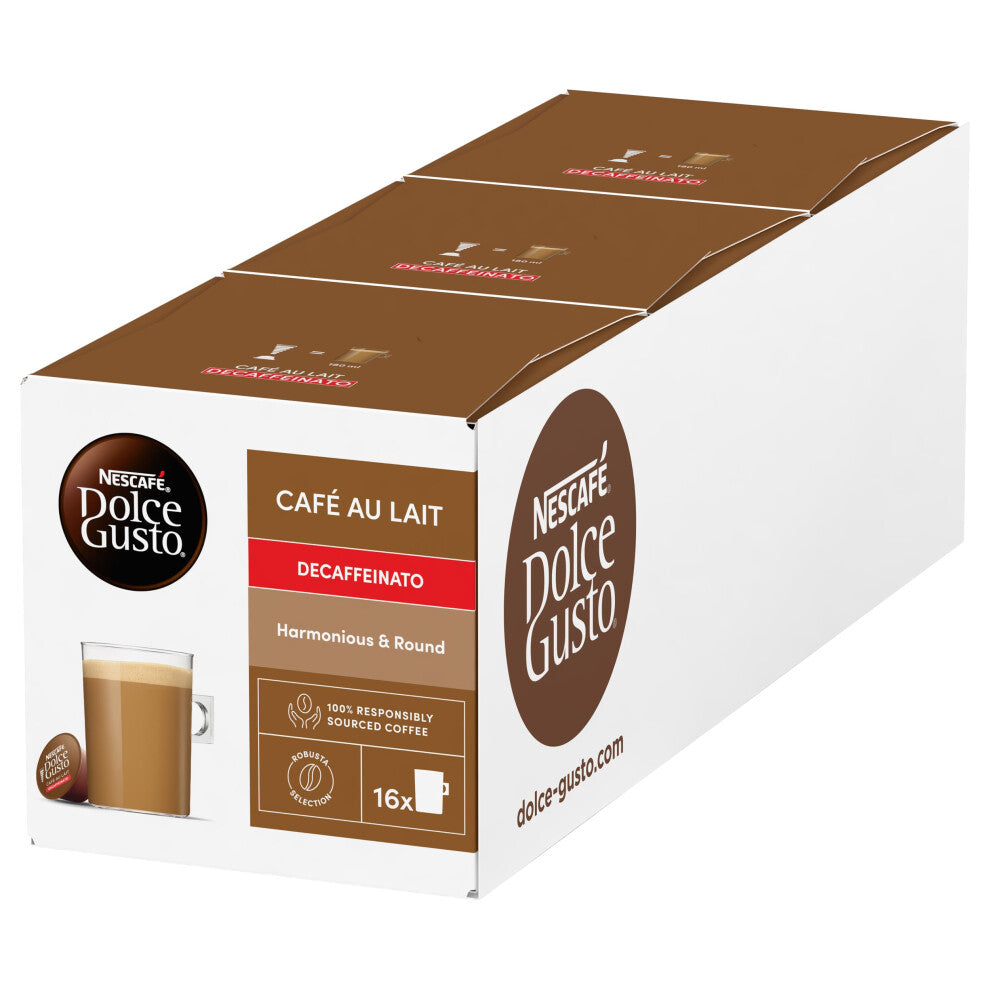 NESCAFE DOLCE GUSTO Café Au Lait Decaf Coffee Pods (48 Servings)