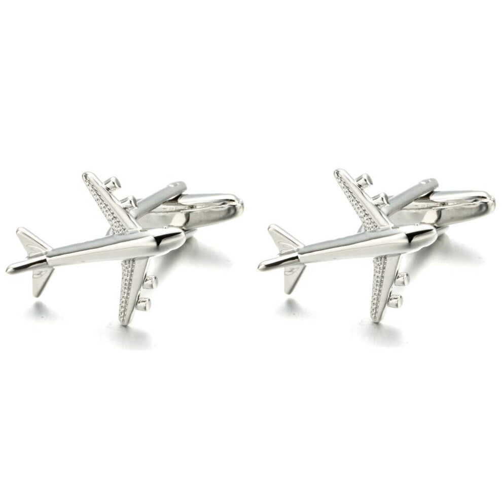 Jewelry Cufflinks Men's Airplane Cufflinks Fun Fighter Cuff Studs Agate French Cuff Buttons for Dress Shirts