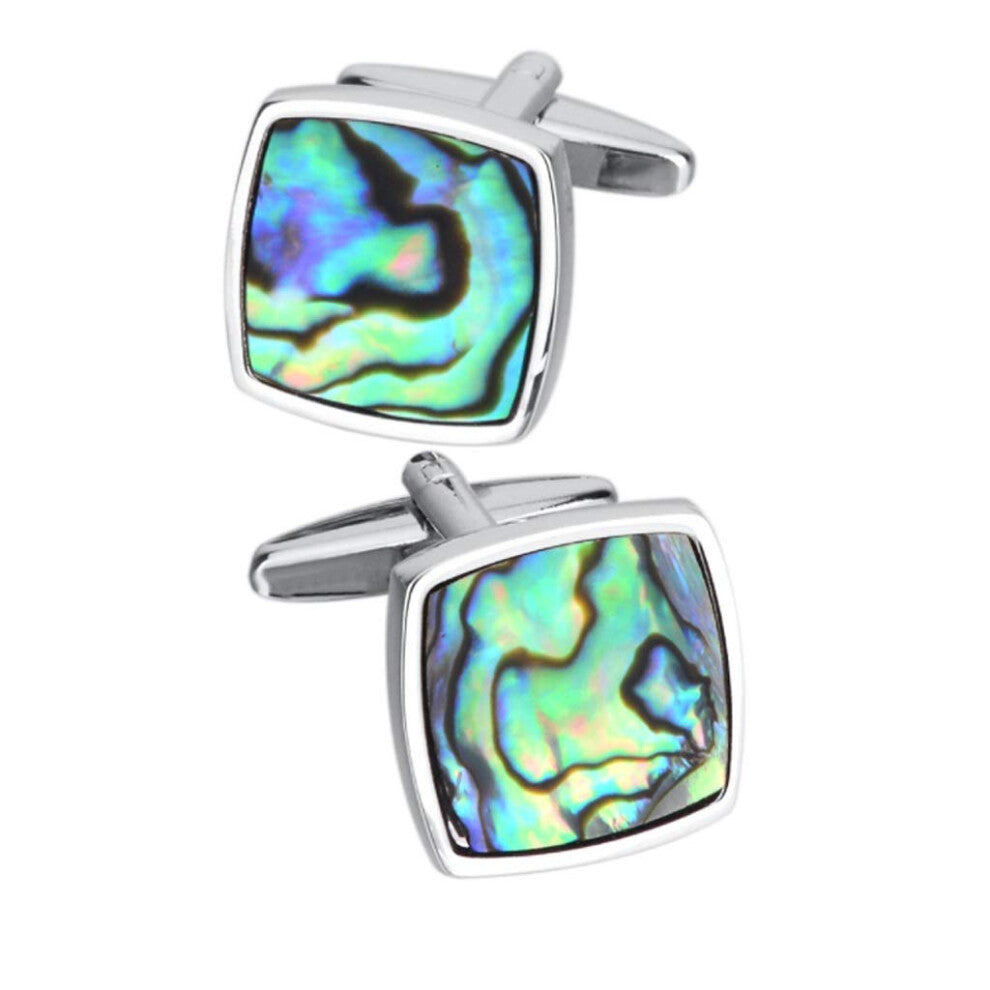 Shirt Cufflinks for Men Color Shell Cufflinks Stylish Wedding Guest Accessories Classic Button Design