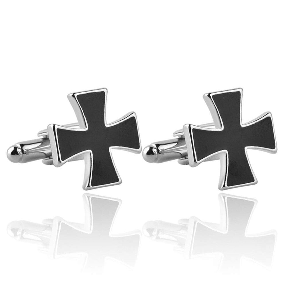 Black Business Cufflinks for Men, Elegant Shirt Buttons for Weddings, Stylish Gifts for Fathers