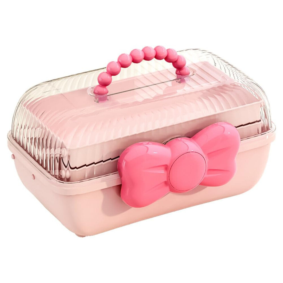 Hair Accessories Storage Boxes for Kids - Foldable Dustproof Organizer for Necklaces, Hair Bands, Hairpins, and Bows