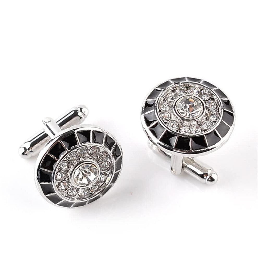 Cufflinks Alloy Plating European Style Wedding Gift for Men, Formal Accessories, Elegant Design, Classic Silver Finish