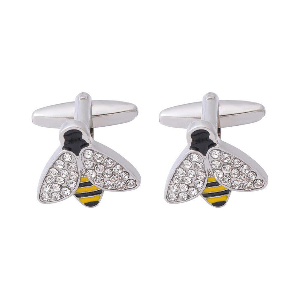 Cufflinks For Men 1 Pair Dripping Bee French Cufflinks Metal Arm Pins for French Shirt Dress Style 1 Inch