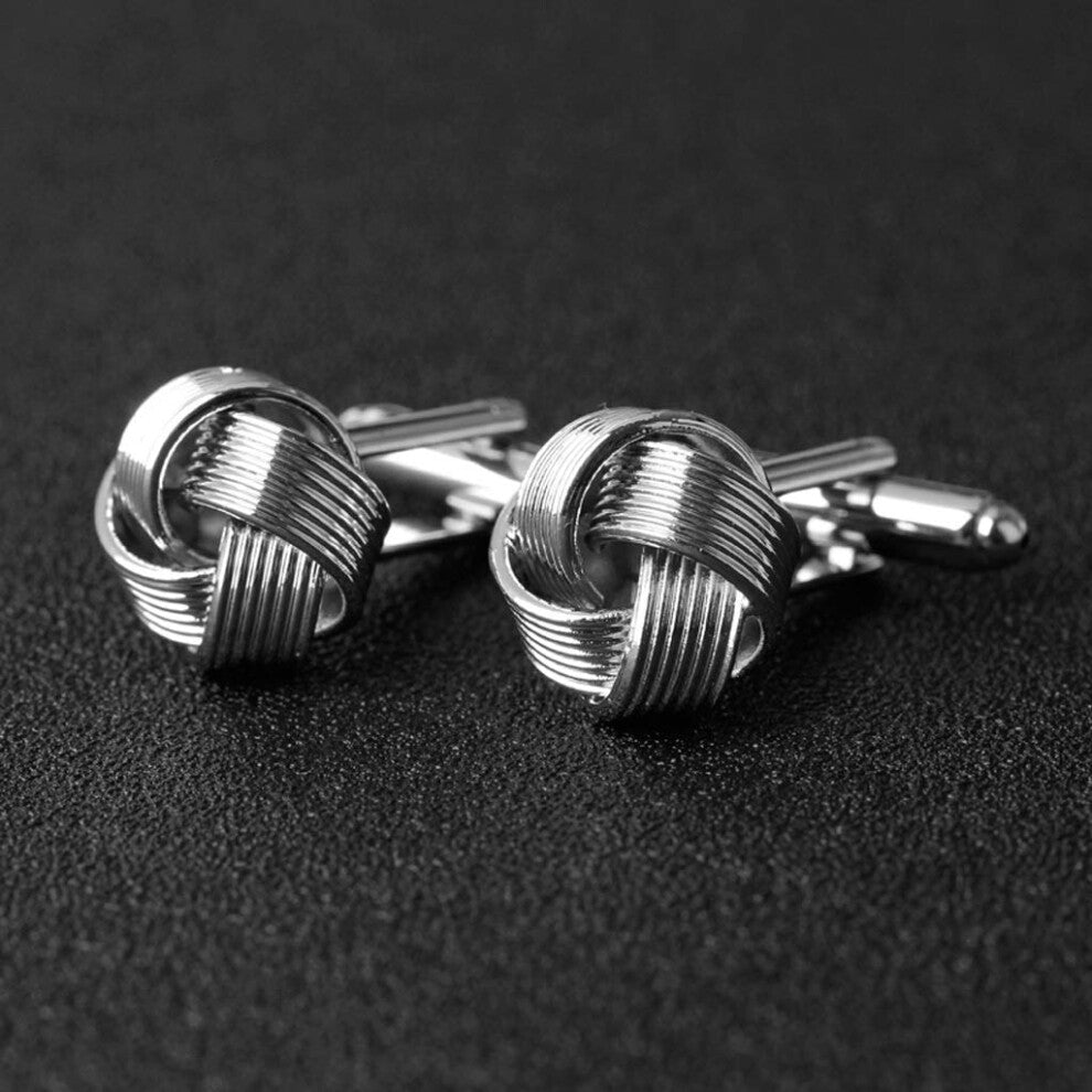 Cufflinks for Men's Dress Shirts, Silver-Gold Plated, Unique Fashion Accessory for Business and Weddings