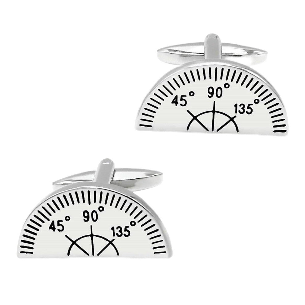 High-End Metal Cufflinks in Silver Color for French Shirt, Elegant Design for Men, Perfect Gift Accessory