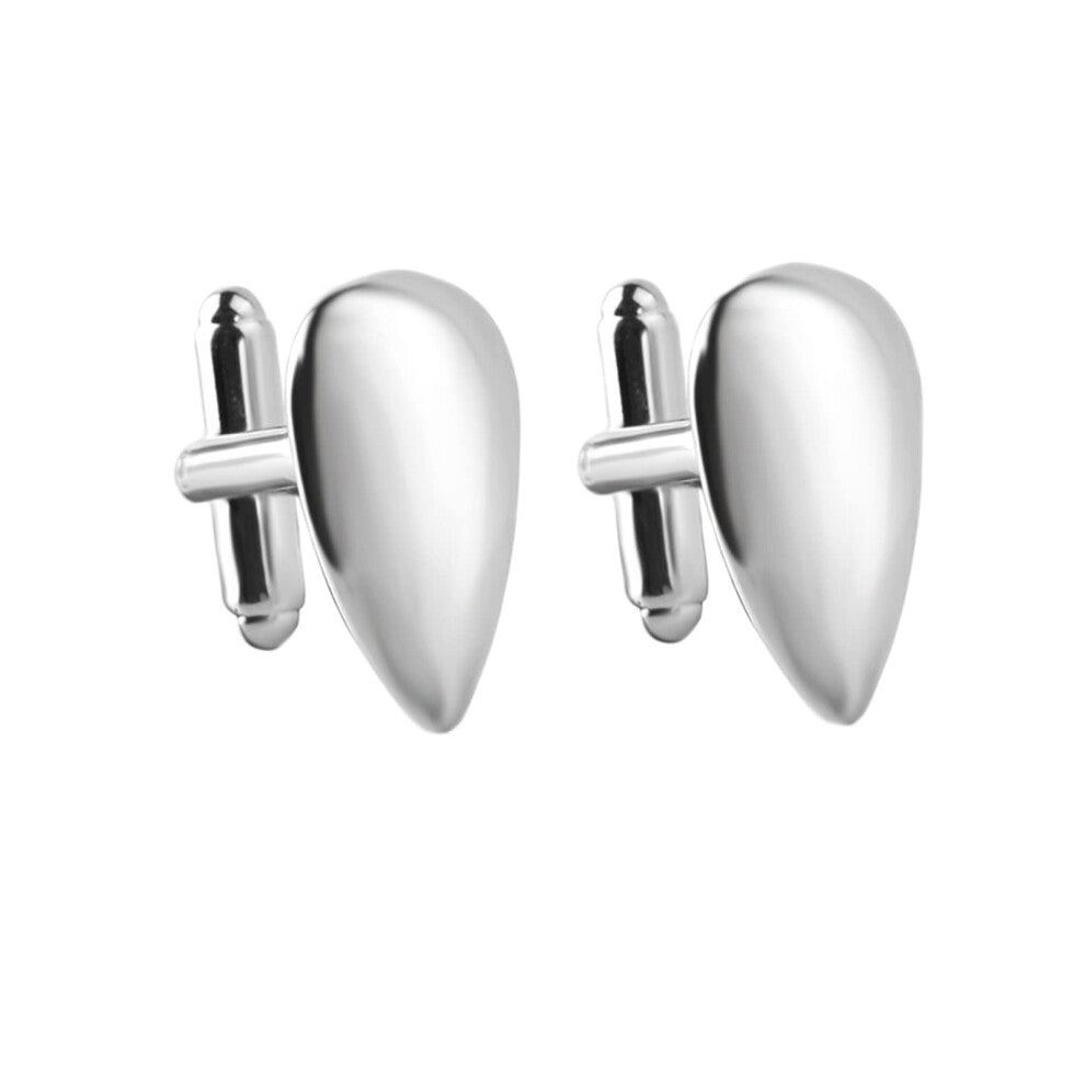 Men's Viking Cufflinks Silver Teardrop Design for Shirts, Wedding and Birthday Gifts, Durable Metal Construction