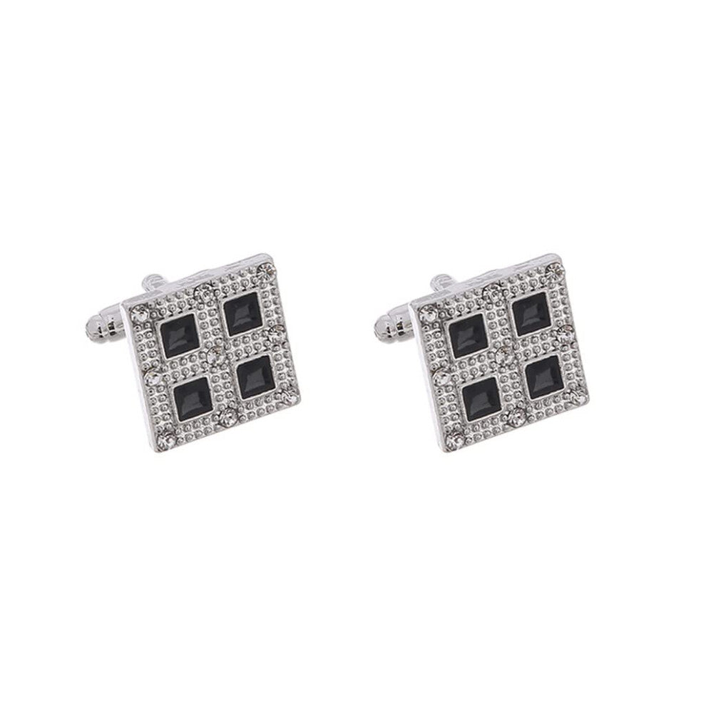 French Shirt with Natural Green Chalcedony Cufflinks, Red Sand Moiré Stone, Design A, Elegant Style