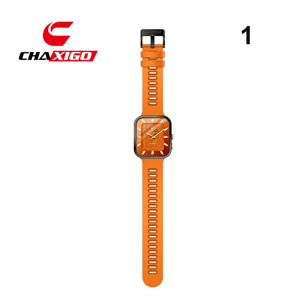 (Black shell + orange surface + orange tape) Quartz watches, fashionable and retro men's and women's watches for export