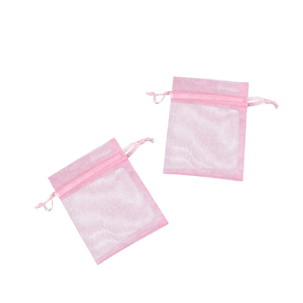 100 Pcs Jewellery Pouches Small Organza Bags Drawstring Transparent