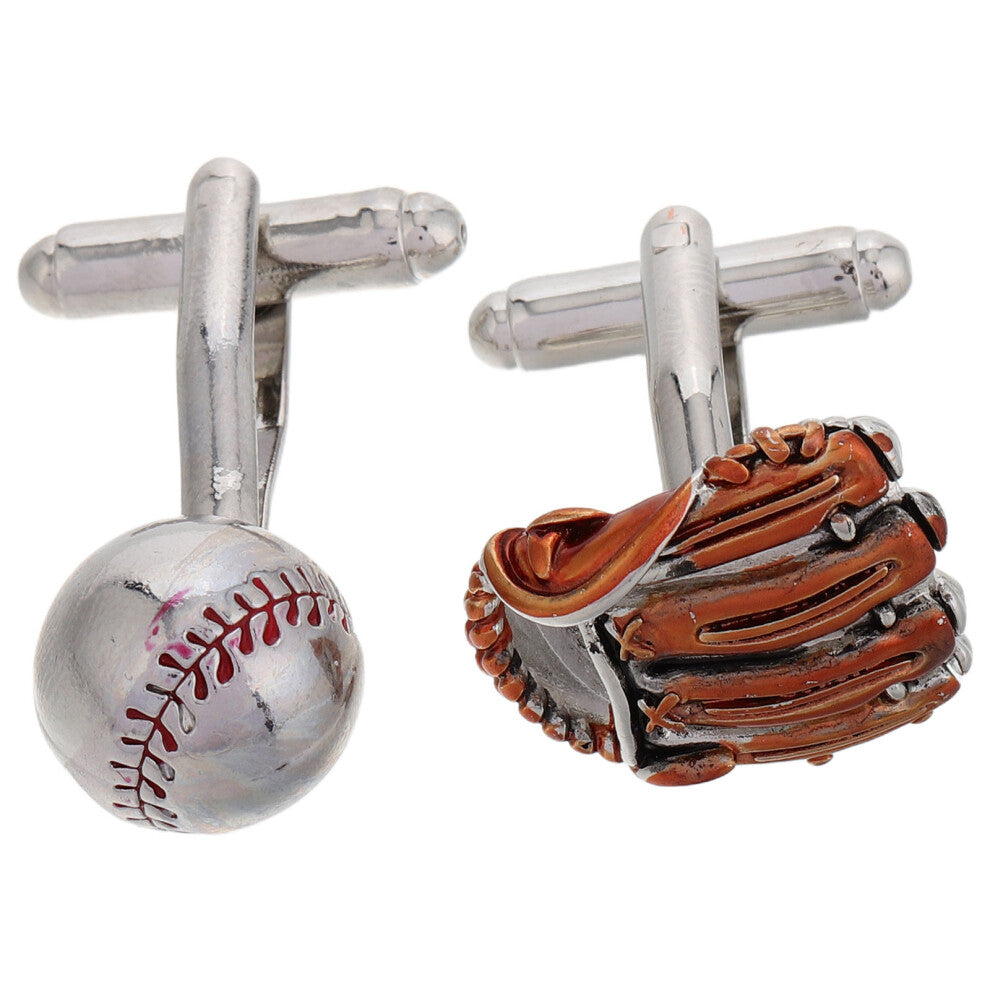 Fish Tank Decoration Baseball Glove Cufflinks Man
