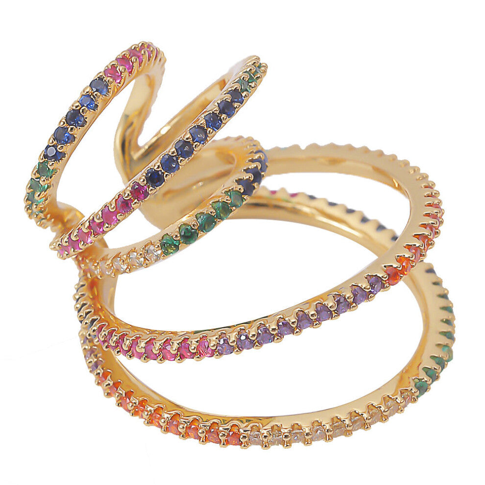 Rhinestone Earrings Hoop For Women Hoops Non Pierced Non-Piercing